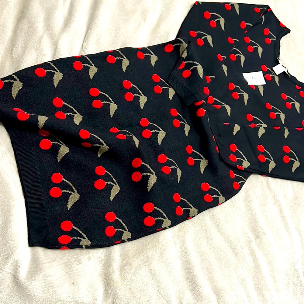NWT Women’s Ashley Stewart Cherry Sweater dress size 1x